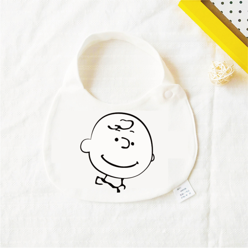 Bib pentru bebeluși din bumbac pur (>95%), absorbant, pentru nou-născuți până la 3 ani, modele animale și desene animate.