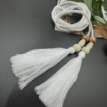 Medvilnės audinio dekoratyvinė liemens juosta, etninio stiliaus – suknelės aksesuaras (Medžiaga: Kita; Sezonas: Pavasaris; Stilius: Šiuolaikinis paprastumas; Panaudojimas: Laisvalaikio kelionės; Išleidimas: Žiema 2022)