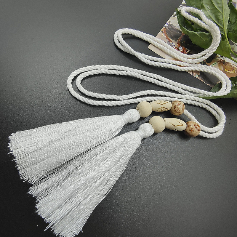 Medvilnės audinio dekoratyvinė liemens juosta, etninio stiliaus – suknelės aksesuaras (Medžiaga: Kita; Sezonas: Pavasaris; Stilius: Šiuolaikinis paprastumas; Panaudojimas: Laisvalaikio kelionės; Išleidimas: Žiema 2022)