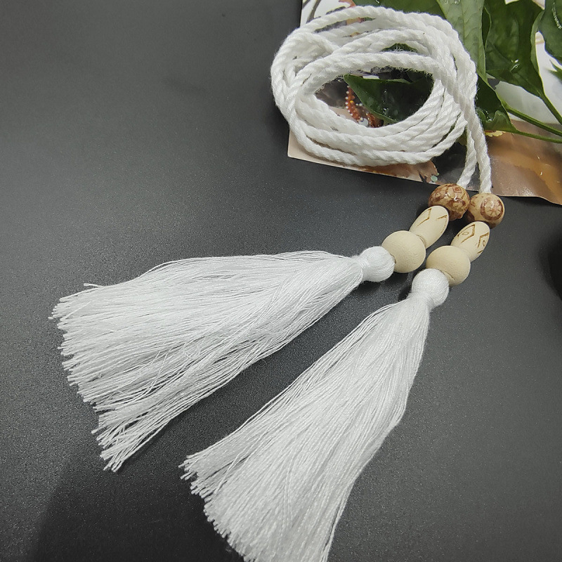 Medvilnės audinio dekoratyvinė liemens juosta, etninio stiliaus – suknelės aksesuaras (Medžiaga: Kita; Sezonas: Pavasaris; Stilius: Šiuolaikinis paprastumas; Panaudojimas: Laisvalaikio kelionės; Išleidimas: Žiema 2022)