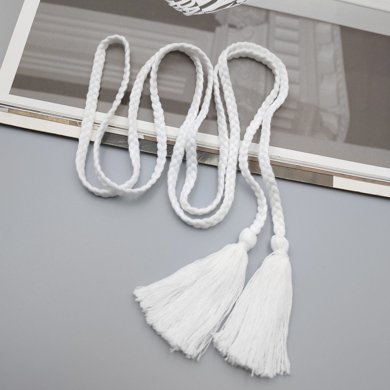 Medvilnės audinio dekoratyvinė liemens juosta, etninio stiliaus – suknelės aksesuaras (Medžiaga: Kita; Sezonas: Pavasaris; Stilius: Šiuolaikinis paprastumas; Panaudojimas: Laisvalaikio kelionės; Išleidimas: Žiema 2022)