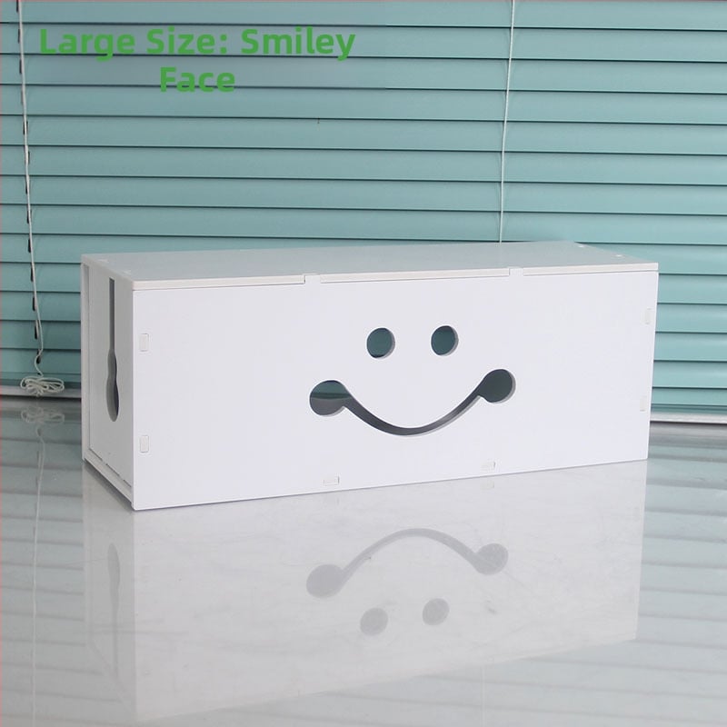 Plastikinė laidų organizavimo dėžutė įkrovikliams, modelis HfntdmCC, dulkių atsparus kabelių tvarkymas