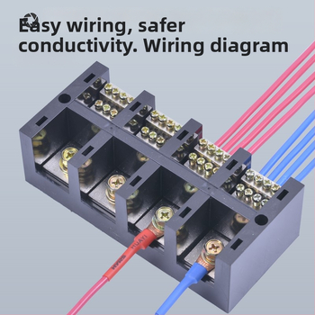 Kõrge võimsusega terminaliblokk 380V, 4 sisendi ja 16 väljundi, kolmesfaasiline neljajuhtmeline jaotussüsteem, 300A