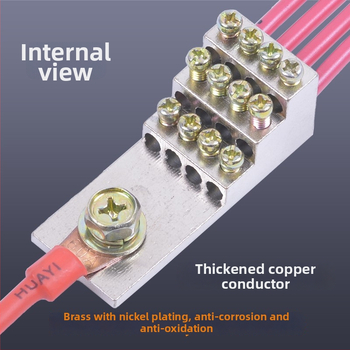 Kõrge võimsusega terminaliblokk 380V, 4 sisendi ja 16 väljundi, kolmesfaasiline neljajuhtmeline jaotussüsteem, 300A
