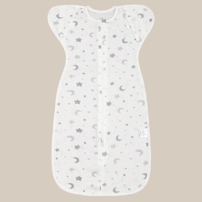 Naujagimių miego maišelis su swaddle stiliumi, bambukų pluoštas, vasara–pavasaris, ištempiamas, anti-startle ir anti-kick dizainas