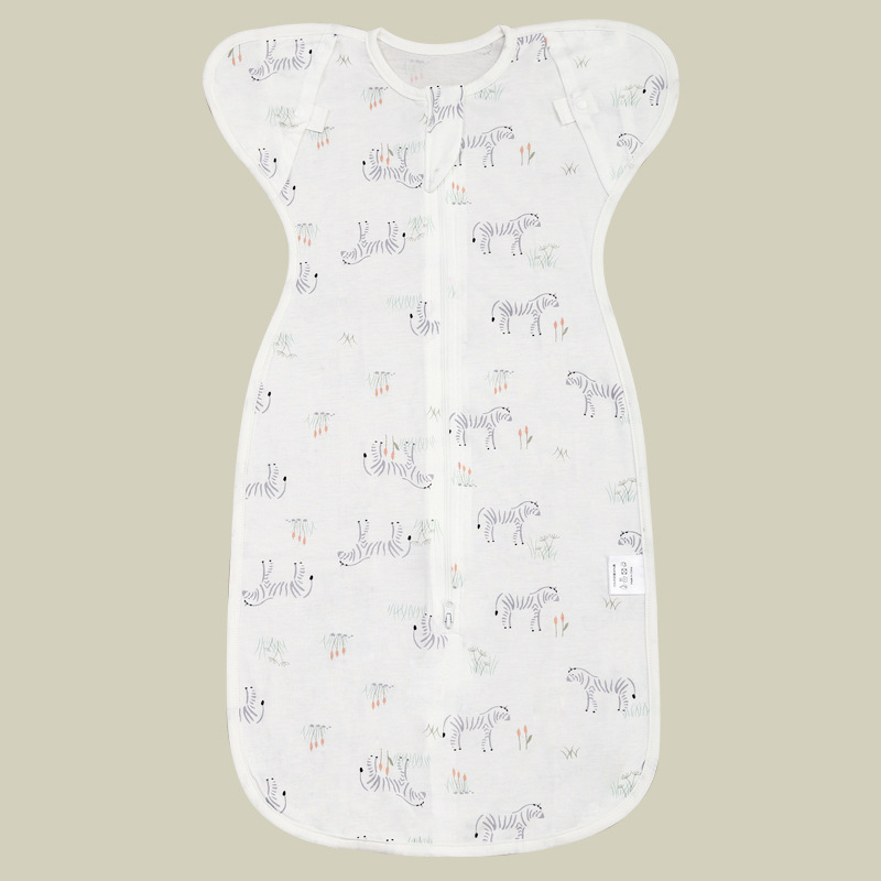 Naujagimių miego maišelis su swaddle stiliumi, bambukų pluoštas, vasara–pavasaris, ištempiamas, anti-startle ir anti-kick dizainas