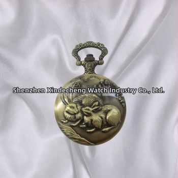 Kišeninis laikrodis su grandine, dvylika zodiako ženklų, retro stilius, didelis išpjautas cifernèlis, kvarcinis mechanizmas Huachen SL39, modelis 0698