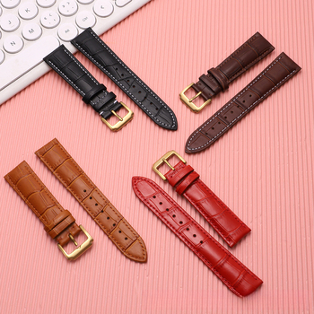 Λουρί ρολογιού από δέρμα πρώτης στρώσης μοσχαρίσιο, αγκράφα με καρφί, unisex, στυλ επιχειρηματικό μινιμαλιστικό