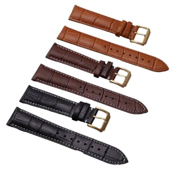 Λουρί ρολογιού από δέρμα πρώτης στρώσης μοσχαρίσιο, αγκράφα με καρφί, unisex, στυλ επιχειρηματικό μινιμαλιστικό