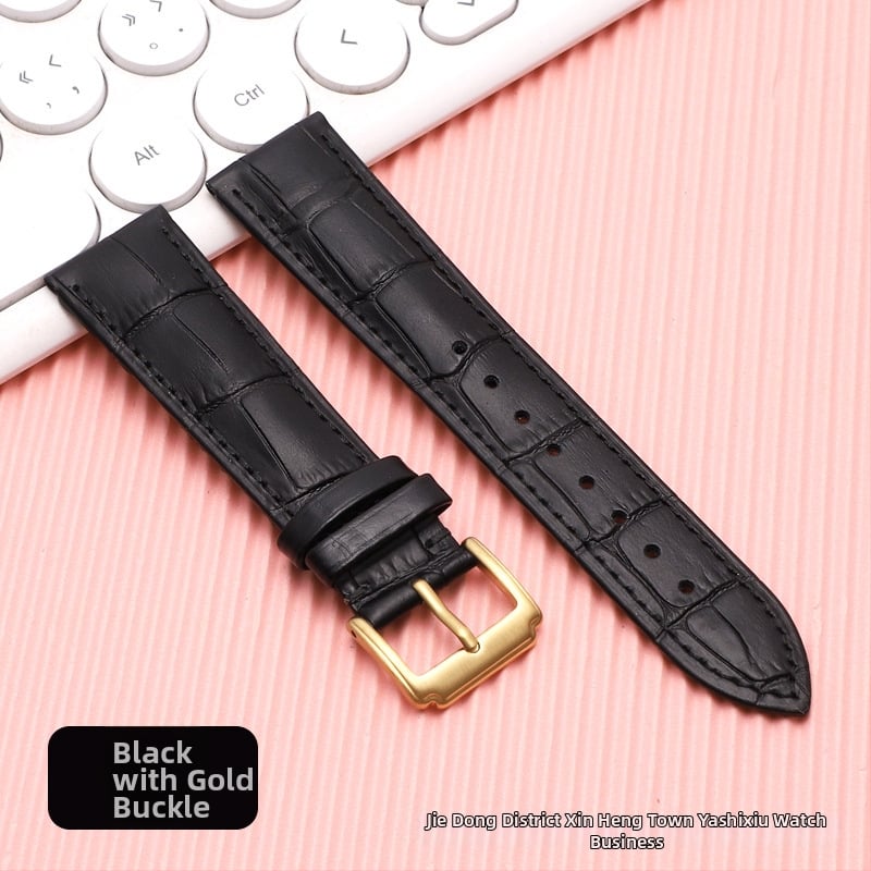 Λουρί ρολογιού από δέρμα πρώτης στρώσης μοσχαρίσιο, αγκράφα με καρφί, unisex, στυλ επιχειρηματικό μινιμαλιστικό