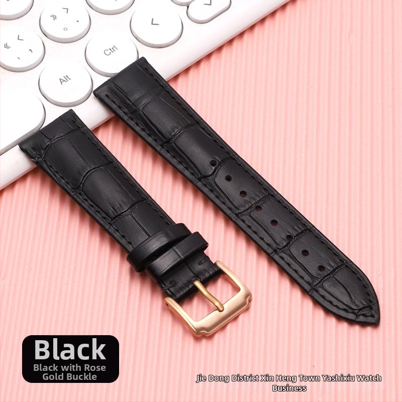 Λουρί ρολογιού από δέρμα πρώτης στρώσης μοσχαρίσιο, αγκράφα με καρφί, unisex, στυλ επιχειρηματικό μινιμαλιστικό