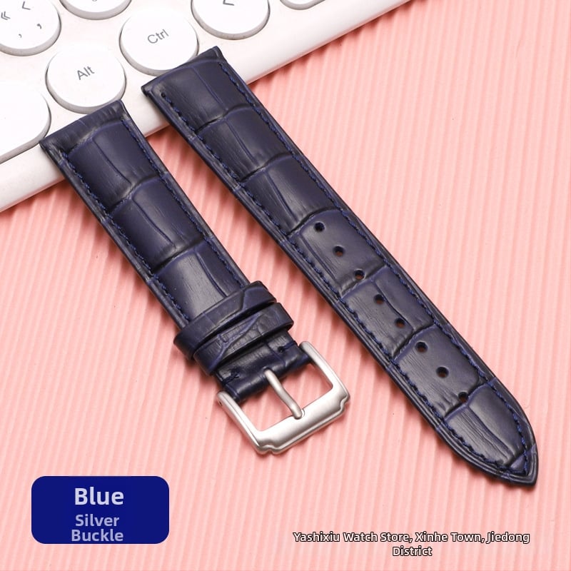 Λουρί ρολογιού από δέρμα πρώτης στρώσης μοσχαρίσιο, αγκράφα με καρφί, unisex, στυλ επιχειρηματικό μινιμαλιστικό