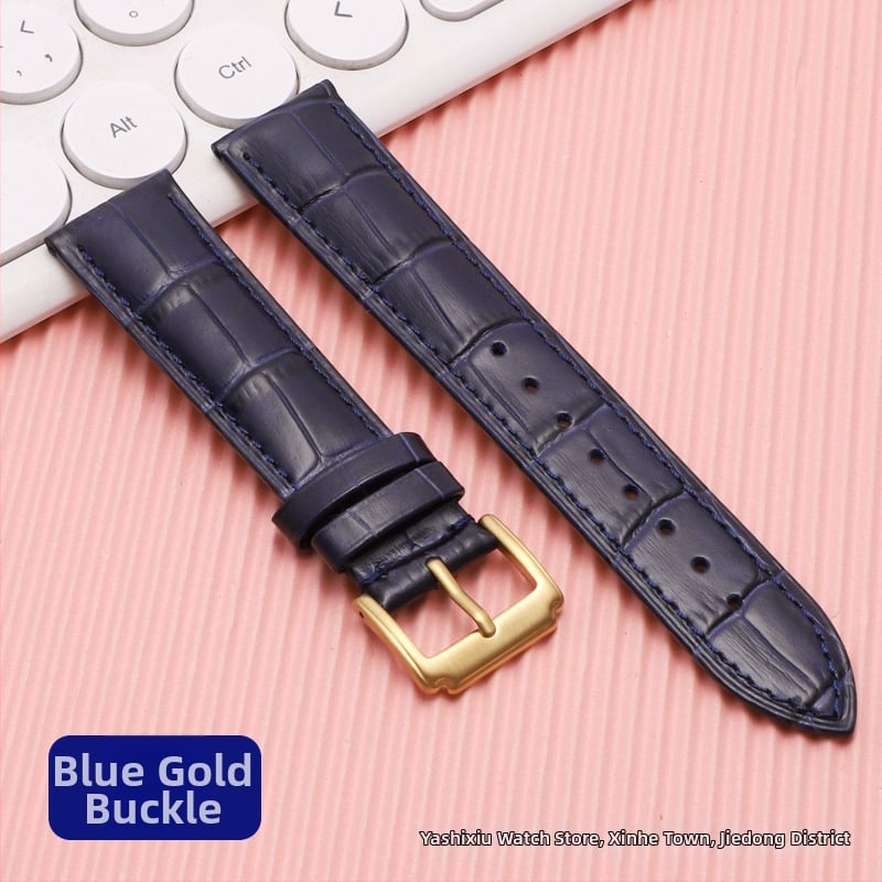 Λουρί ρολογιού από δέρμα πρώτης στρώσης μοσχαρίσιο, αγκράφα με καρφί, unisex, στυλ επιχειρηματικό μινιμαλιστικό