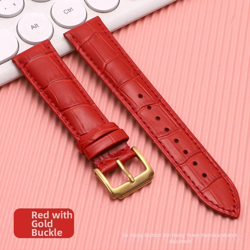 Λουρί ρολογιού από δέρμα πρώτης στρώσης μοσχαρίσιο, αγκράφα με καρφί, unisex, στυλ επιχειρηματικό μινιμαλιστικό