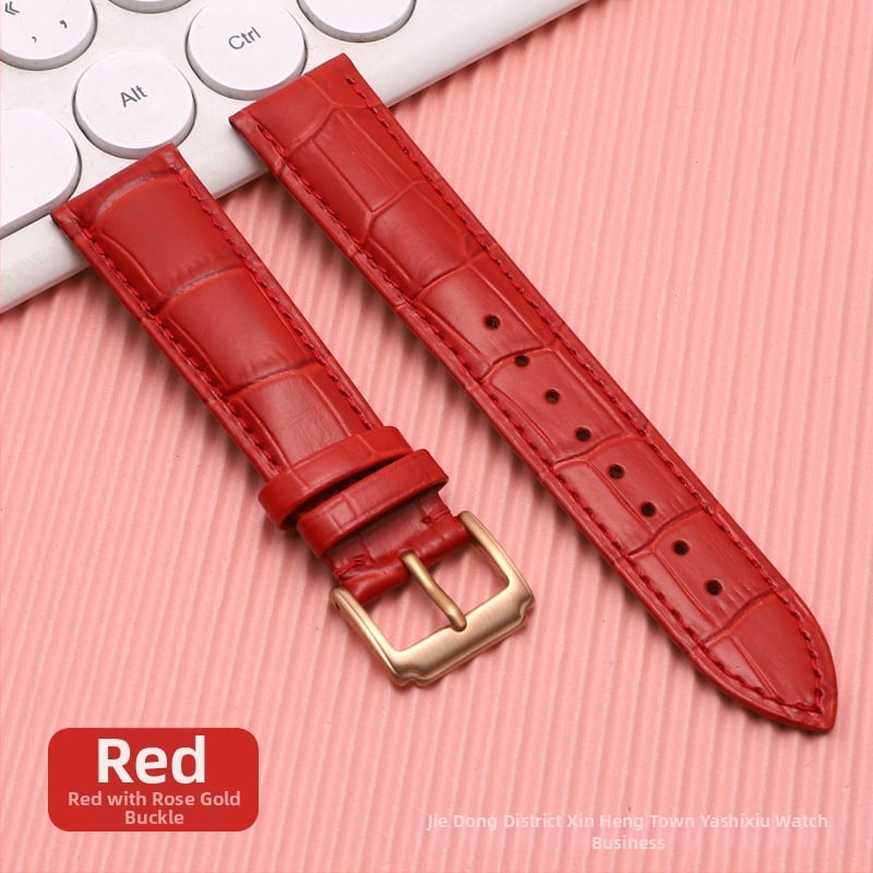 Λουρί ρολογιού από δέρμα πρώτης στρώσης μοσχαρίσιο, αγκράφα με καρφί, unisex, στυλ επιχειρηματικό μινιμαλιστικό