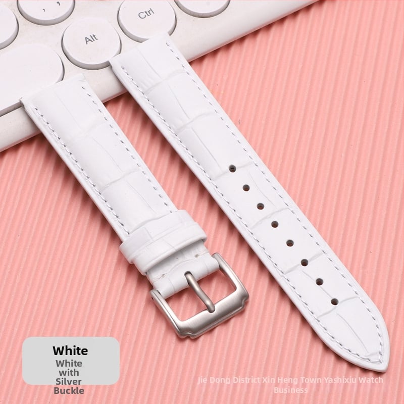 Λουρί ρολογιού από δέρμα πρώτης στρώσης μοσχαρίσιο, αγκράφα με καρφί, unisex, στυλ επιχειρηματικό μινιμαλιστικό