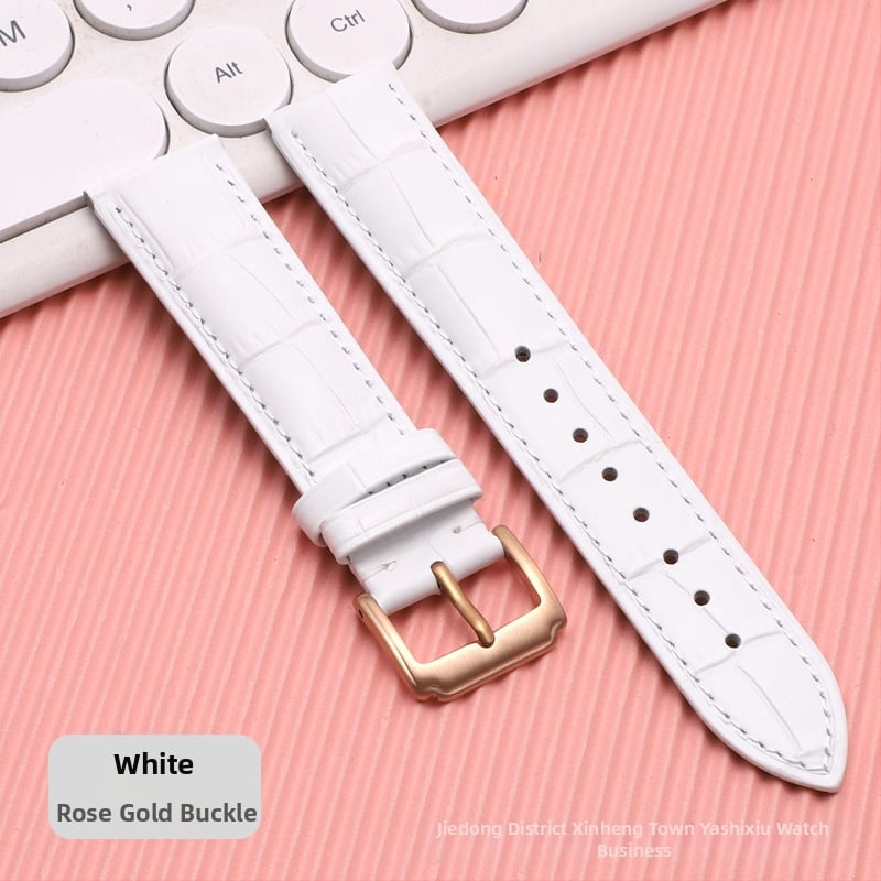 Λουρί ρολογιού από δέρμα πρώτης στρώσης μοσχαρίσιο, αγκράφα με καρφί, unisex, στυλ επιχειρηματικό μινιμαλιστικό