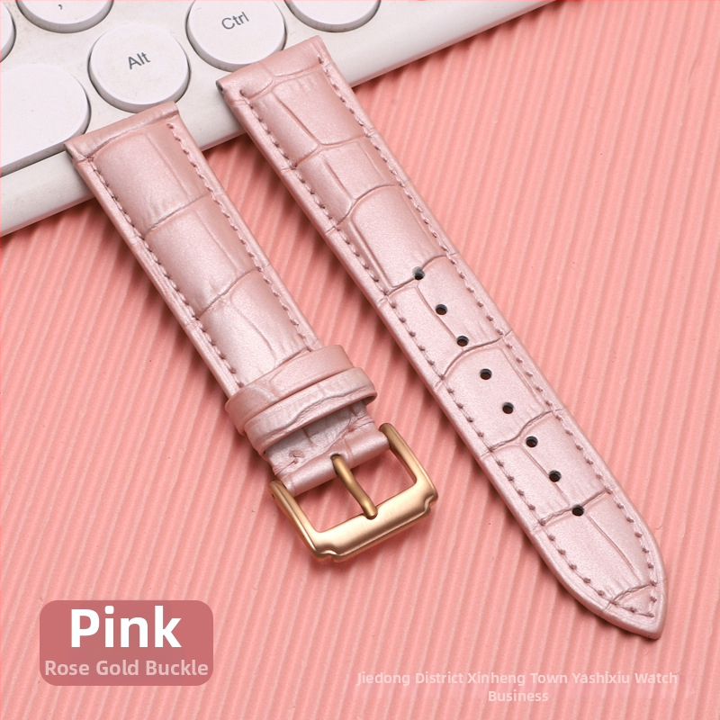 Λουρί ρολογιού από δέρμα πρώτης στρώσης μοσχαρίσιο, αγκράφα με καρφί, unisex, στυλ επιχειρηματικό μινιμαλιστικό