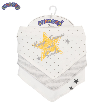 Dvostruki trokutasti bib za novorođenče, 95% pamuk, cartoon uzorak, vodootporan i otporan na prljavštinu, unisex, Sunnozy