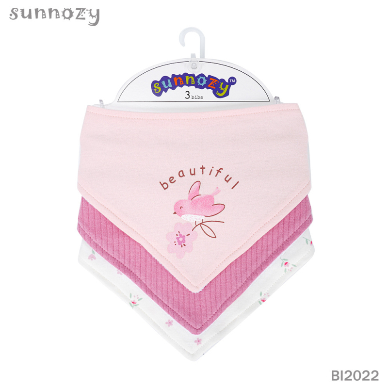 Dvostruki trokutasti bib za novorođenče, 95% pamuk, cartoon uzorak, vodootporan i otporan na prljavštinu, unisex, Sunnozy