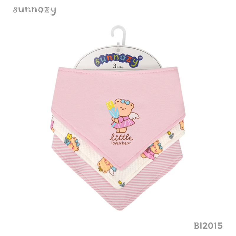 Dvostruki trokutasti bib za novorođenče, 95% pamuk, cartoon uzorak, vodootporan i otporan na prljavštinu, unisex, Sunnozy