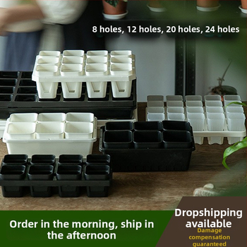 Stādīšanas palete ar turētāju, elpojoša, izturīga, no injekcijas liešanas plastmasas, ar 8/12/20/24 caurumiem