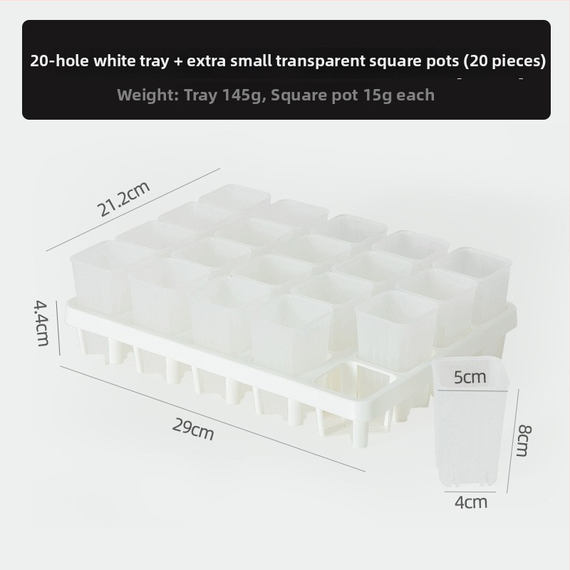 Stādīšanas palete ar turētāju, elpojoša, izturīga, no injekcijas liešanas plastmasas, ar 8/12/20/24 caurumiem