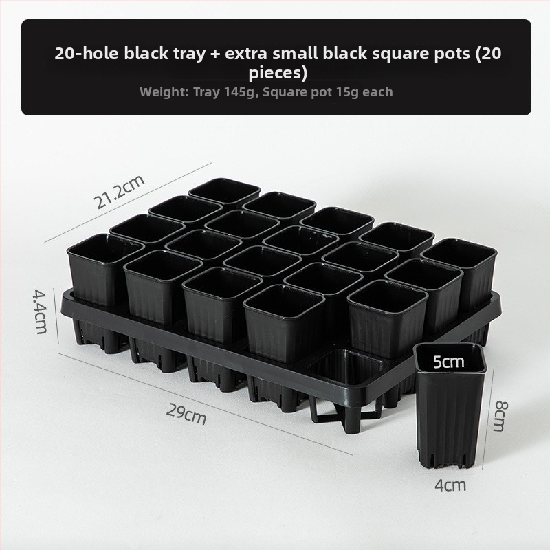 Stādīšanas palete ar turētāju, elpojoša, izturīga, no injekcijas liešanas plastmasas, ar 8/12/20/24 caurumiem