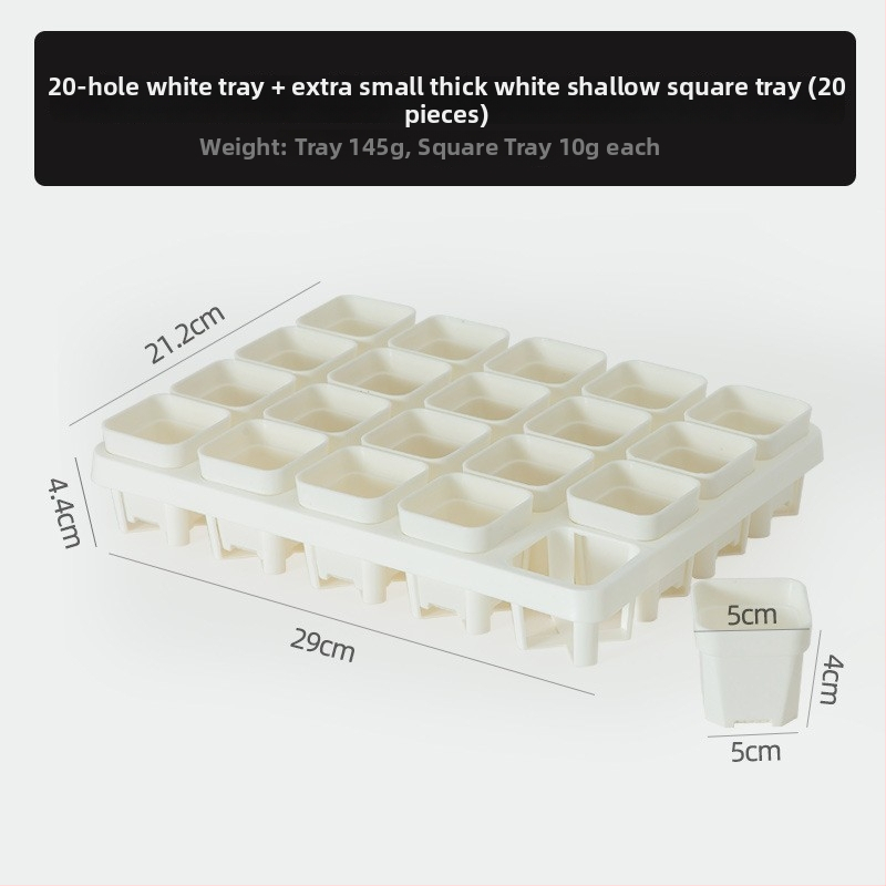 Stādīšanas palete ar turētāju, elpojoša, izturīga, no injekcijas liešanas plastmasas, ar 8/12/20/24 caurumiem