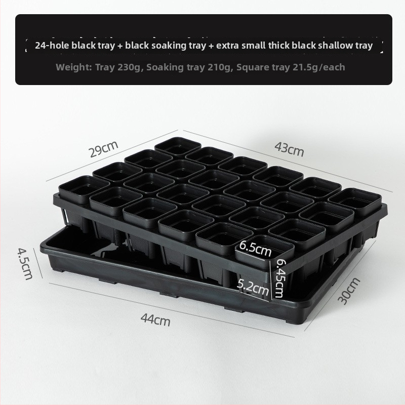 Stādīšanas palete ar turētāju, elpojoša, izturīga, no injekcijas liešanas plastmasas, ar 8/12/20/24 caurumiem