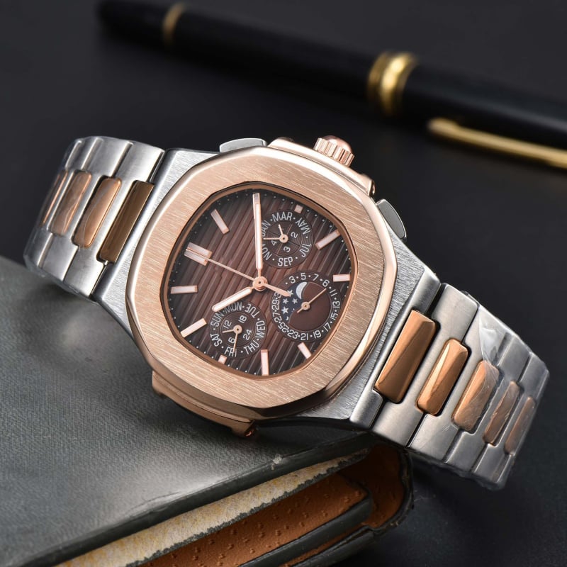 Vyrų laikrodis iš nerūdijančio plieno, kvarcinis mechanizmas, šviesinantis stačiakampis dialas, atsparumas vandeniui 30 m