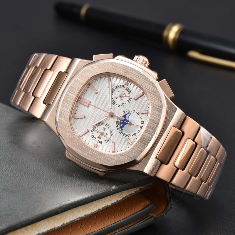 Vyrų laikrodis iš nerūdijančio plieno, kvarcinis mechanizmas, šviesinantis stačiakampis dialas, atsparumas vandeniui 30 m