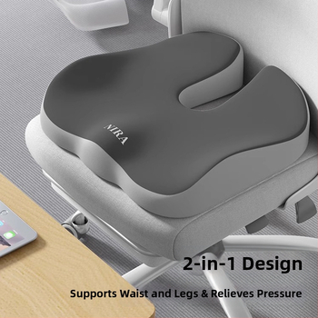 Sėdynės pagalvėlė iš atminties putų su juosmens parama, kvėpuojanti, universalus automobiliui ir biurui, visoms metų laikams, minimalistinis stilius