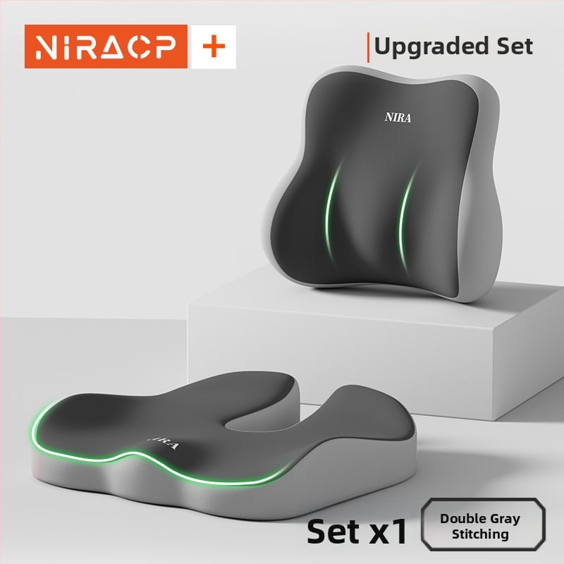 Sėdynės pagalvėlė iš atminties putų su juosmens parama, kvėpuojanti, universalus automobiliui ir biurui, visoms metų laikams, minimalistinis stilius