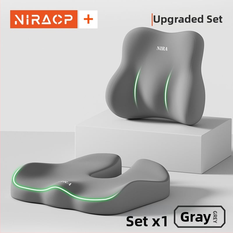 Sėdynės pagalvėlė iš atminties putų su juosmens parama, kvėpuojanti, universalus automobiliui ir biurui, visoms metų laikams, minimalistinis stilius