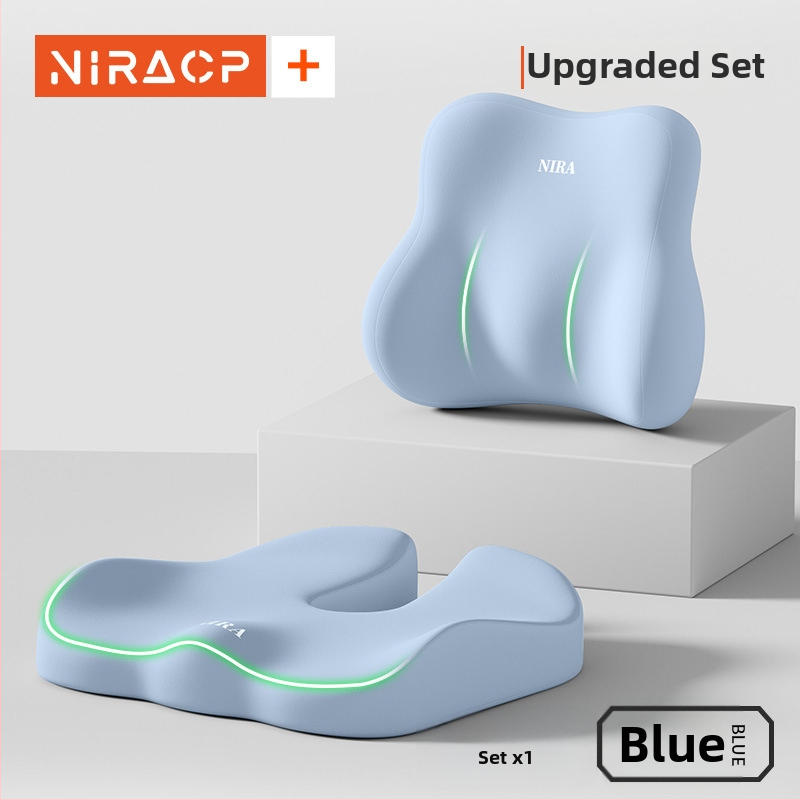 Sėdynės pagalvėlė iš atminties putų su juosmens parama, kvėpuojanti, universalus automobiliui ir biurui, visoms metų laikams, minimalistinis stilius