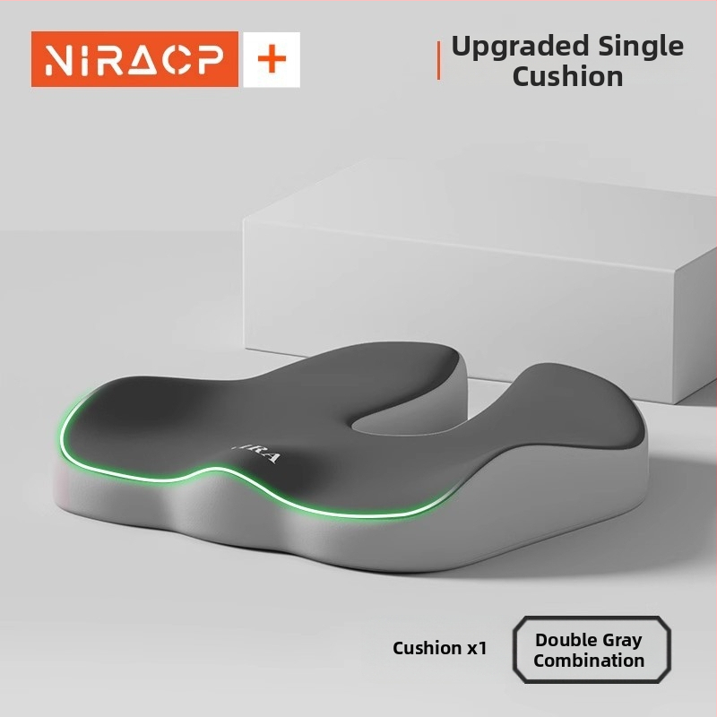 Sėdynės pagalvėlė iš atminties putų su juosmens parama, kvėpuojanti, universalus automobiliui ir biurui, visoms metų laikams, minimalistinis stilius