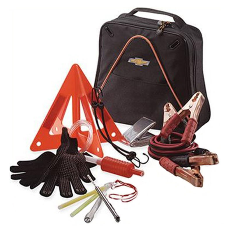 Baida Nešiojamas Automobilio Avarinės Rinkinys — šlapimo maišelis, įspėjimo žibintas, užvedimo laidai, avarinis trikampis, plastikinė dėžutė