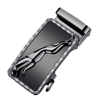 Vyrinis diržas su automatine sagtimi, stačiakampės formos lydinio sagtis, verslo stilius