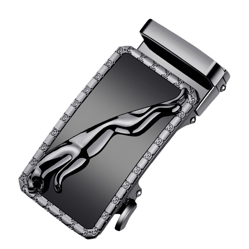 Vyrinis diržas su automatine sagtimi, stačiakampės formos lydinio sagtis, verslo stilius