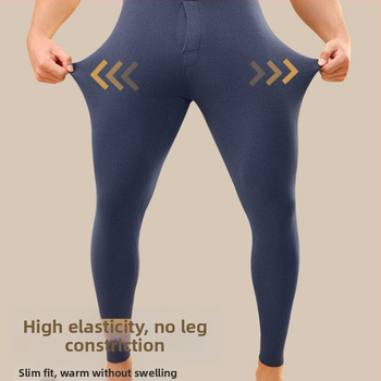 Férfi seamless melegítő nadrág fűtőszálas rosttal, fleece bélés, háromrétegű nylon anyag, extra vastag 501–600 g/m²