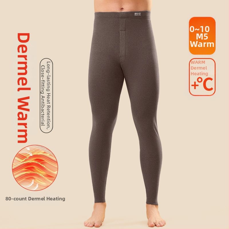 Férfi seamless melegítő nadrág fűtőszálas rosttal, fleece bélés, háromrétegű nylon anyag, extra vastag 501–600 g/m²