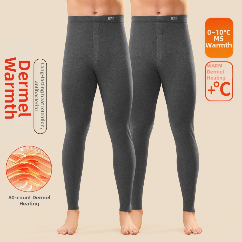 Férfi seamless melegítő nadrág fűtőszálas rosttal, fleece bélés, háromrétegű nylon anyag, extra vastag 501–600 g/m²