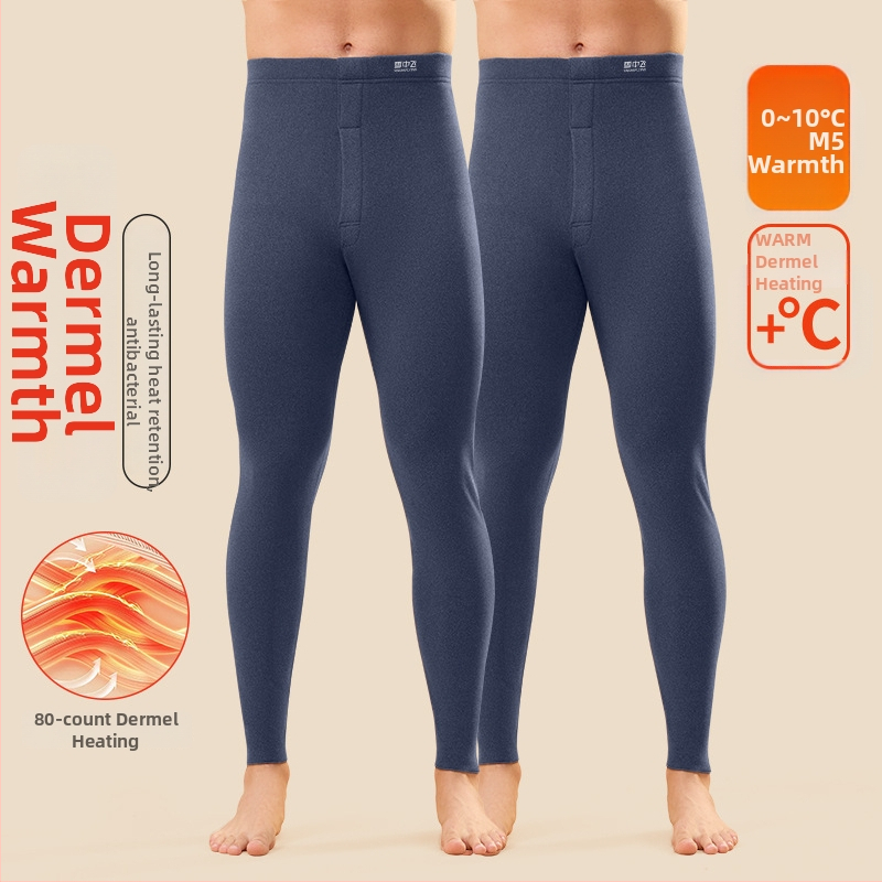 Férfi seamless melegítő nadrág fűtőszálas rosttal, fleece bélés, háromrétegű nylon anyag, extra vastag 501–600 g/m²