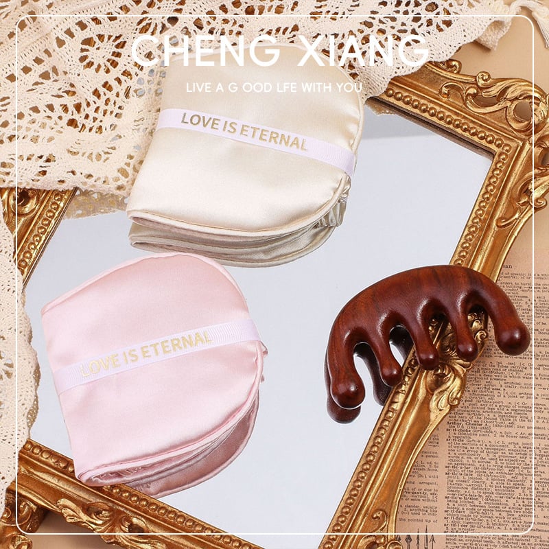 Dovanų rinkinys: akių kaukė iš dirbtinio šilko ir penkių dantų šukos, pakuotas į maišelį, CX prekės ženklas, vestuvėms dovaną