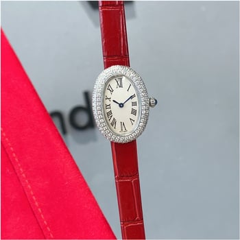 Moteriški kvarciniai laikrodžiai su ovaliu dialu, nerūdijančio plieno korpusas, dirbtinės odos dirželis, Swiss ETA mechanizmas, safyro stiklas, vandeniui 30M atsparumas