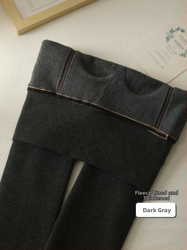 Καλσόν με ψηλή μέση για ανύψωση γλουτών, ζεστά, επενδυμένα με φλίς, πυκνό βαμβάκι, με πόδια