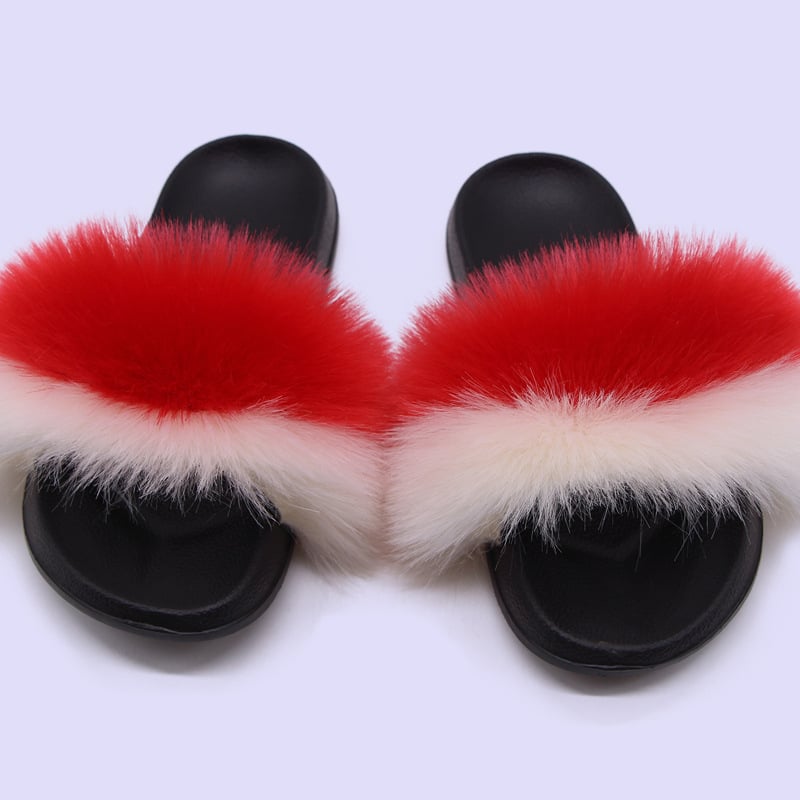 Lapsu kažokādas čības, korejiskais stils, augšdaļa un oderējums no kažokādas, EVA zole