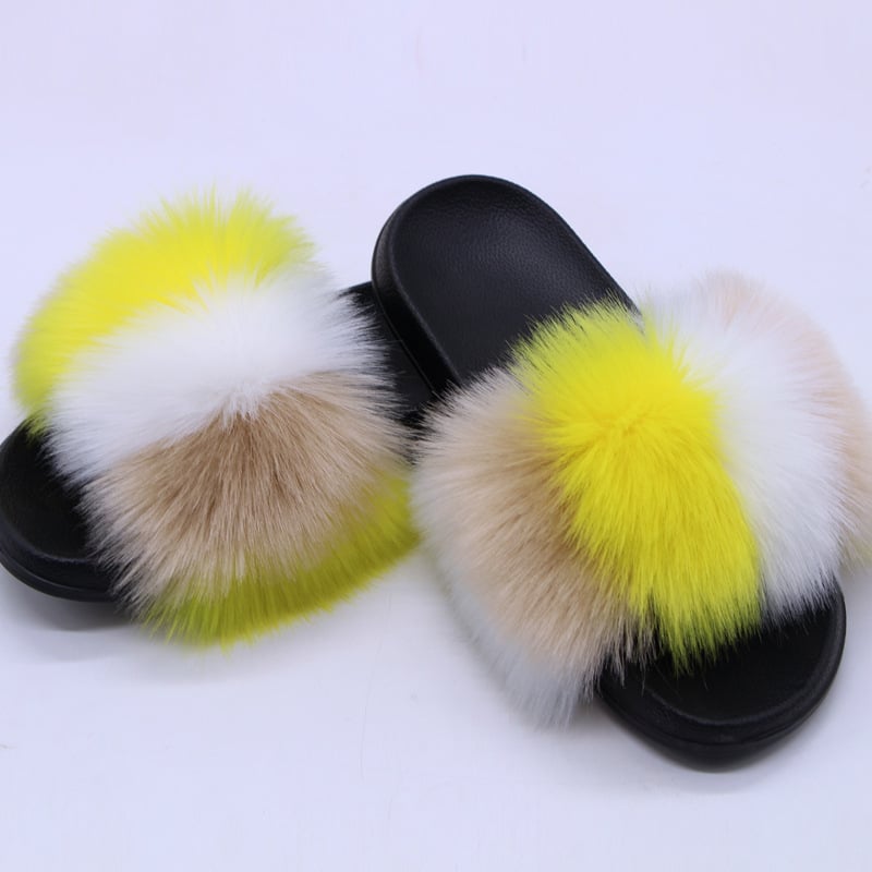 Lapsu kažokādas čības, korejiskais stils, augšdaļa un oderējums no kažokādas, EVA zole