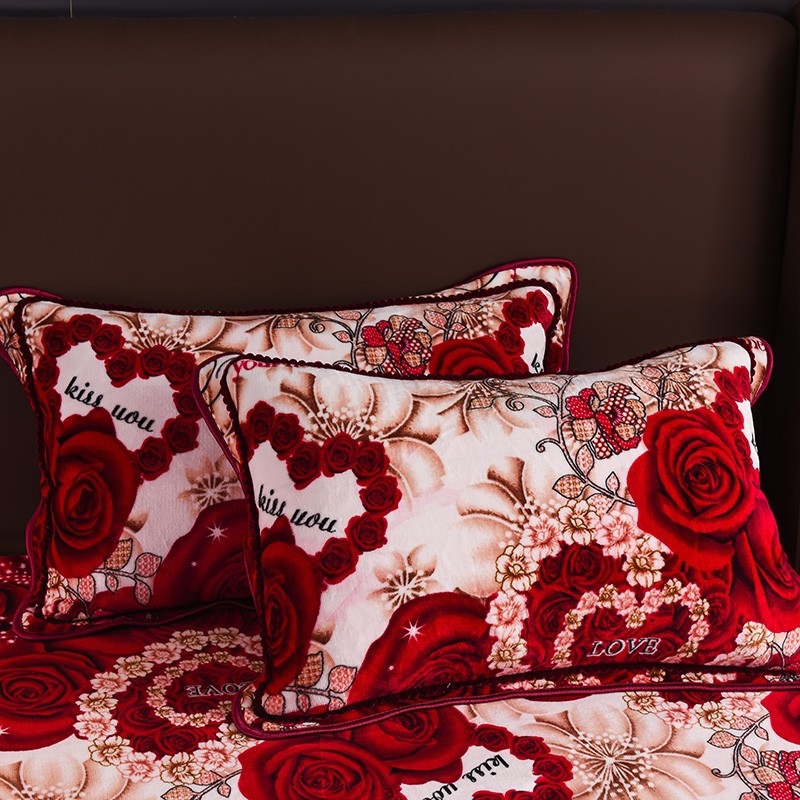 Set dviju jastučnica od mliječne veluru, twill tkanina, 30s tkanina, reaktivni ispis i bojanje, moderan minimalistički stil